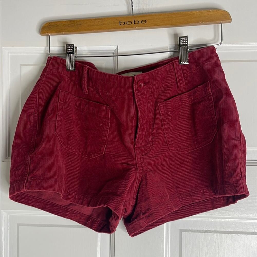 Abercrombie & Fitch Red Corduroy Shorts siz 16 girls